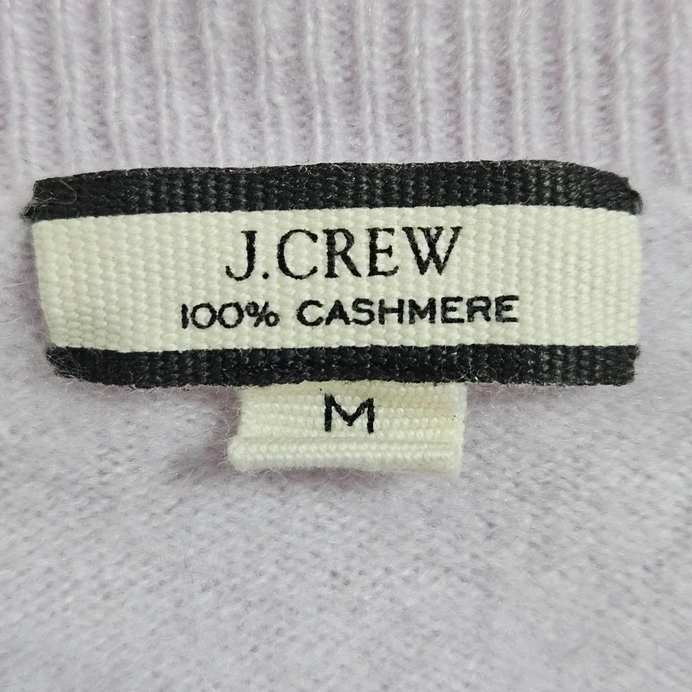 J.CREW 100% Cashmere Sweater Long Sleeve Coquette Cottage Cozy Womens Purple‎ M